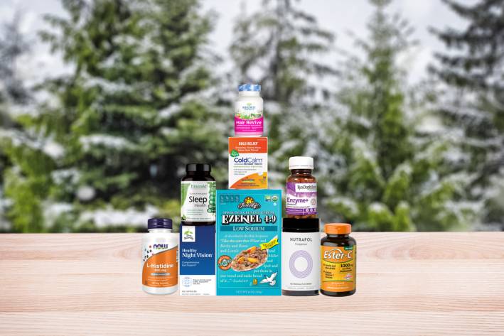 a wide variety of all-natural supplements and some cereal