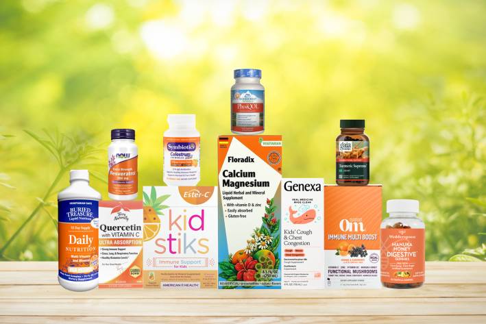 a selection of all-natural supplements