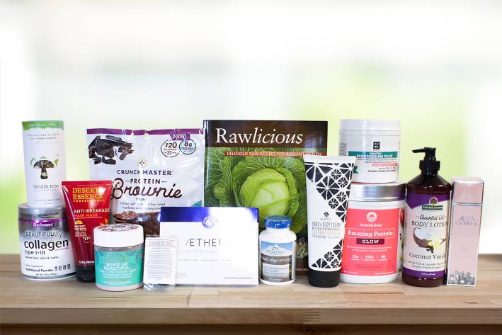 A selection of all natural products for relaxation and body care