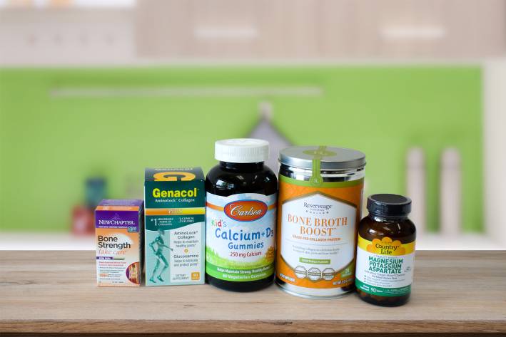 A selection of all natural vitamins and supplements for your bones and joints