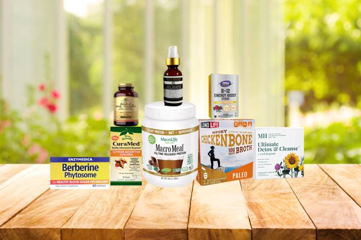 a variety of all-natural supplements for energy, strength, and immunity