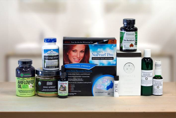 a wide variety of all-natural supplements and body care products
