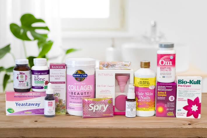 All-natural supplements and body-care products for women's health