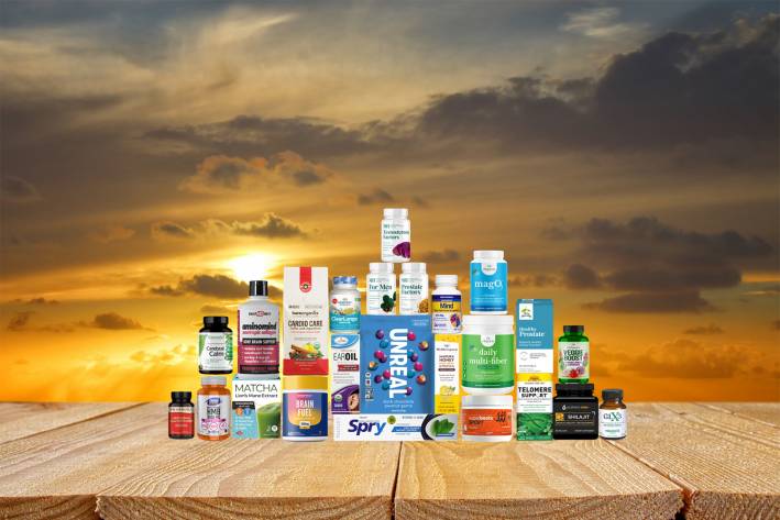 a huge collection of all-natural supplements and body care products for men