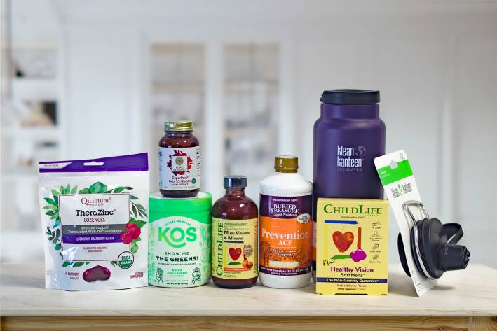 a wide variety of all-natural supplements, plus a canteen