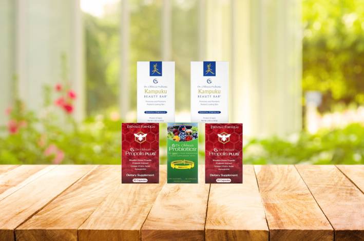 propolis, beauty bar and probiotic products