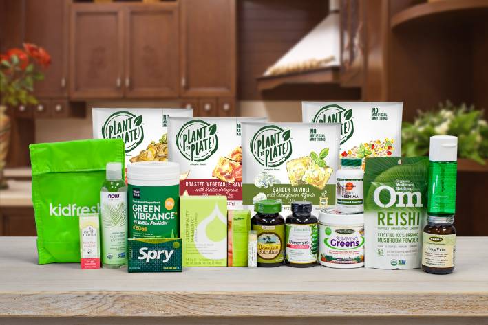 a variety of all-natural foods, supplements, and body care products