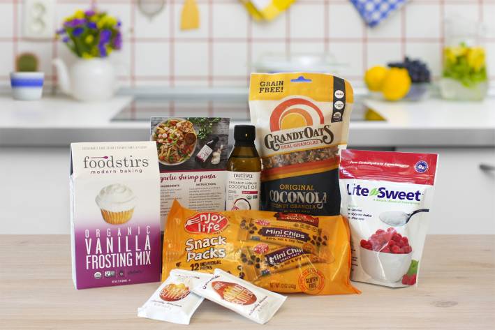 An array of delicious goods for healthy baking