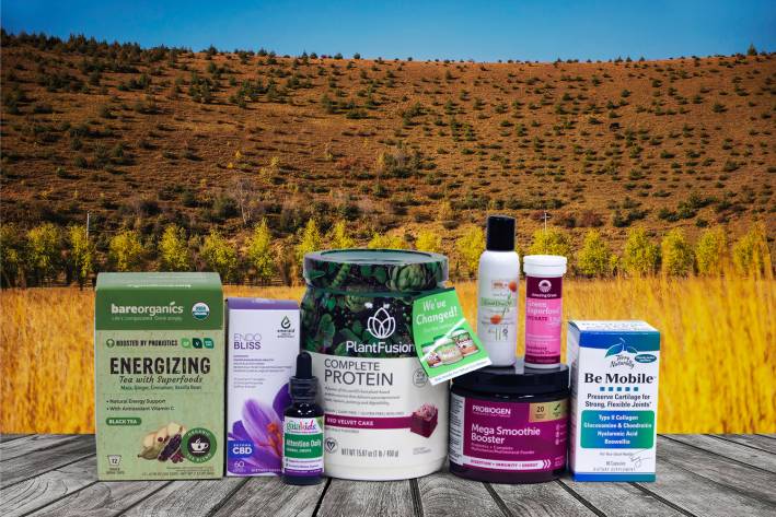 a selection of all-natural products meant to rejuvenate you
