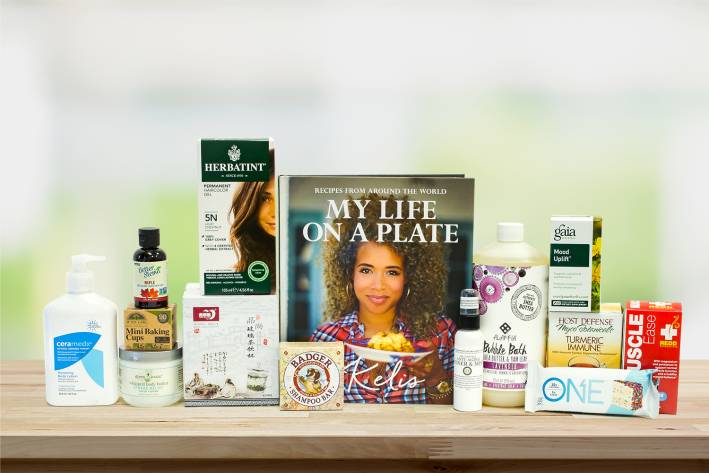 A selection of all-natural products for self-care