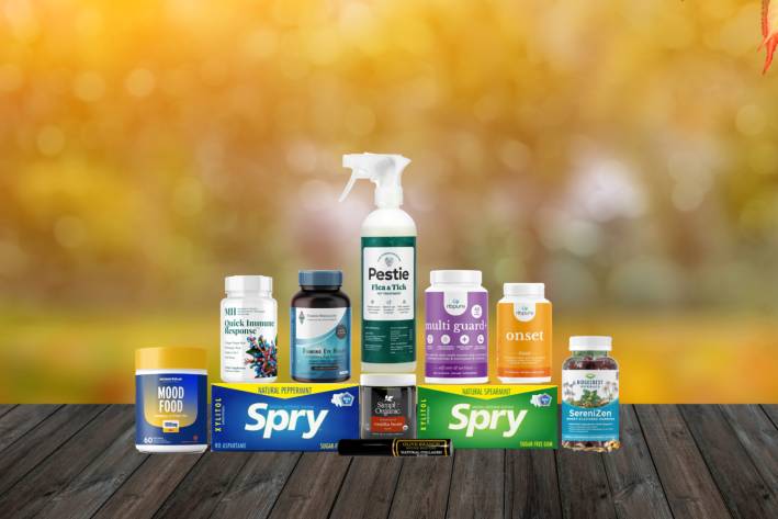 a variety of all-natural supplements, oral care, and pet care products