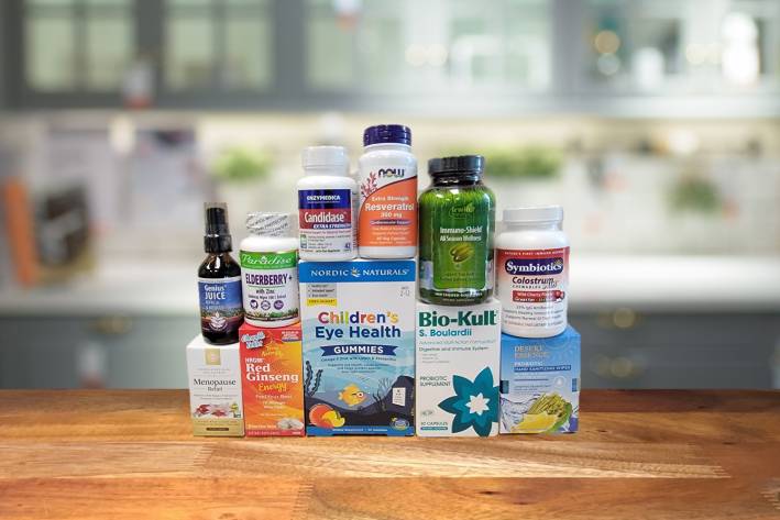 a variety of all-natural supplements, especially for immunity