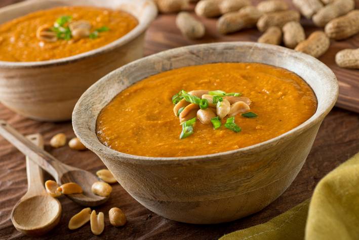 A bowl of African Peanut soup