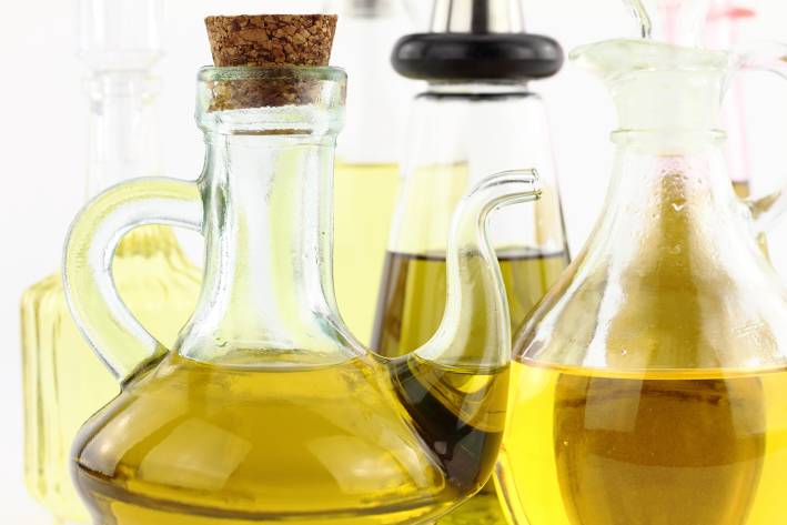 glass bottles of cooking oils