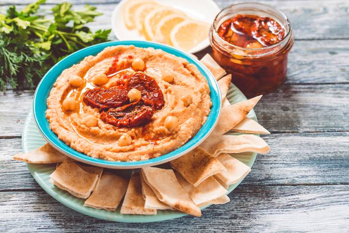 Sun-Dried Tomato-Basil Hummus | Taste For Life