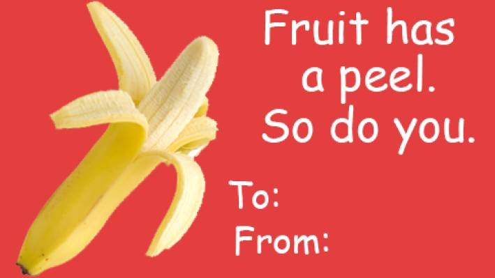 Banana valentine card