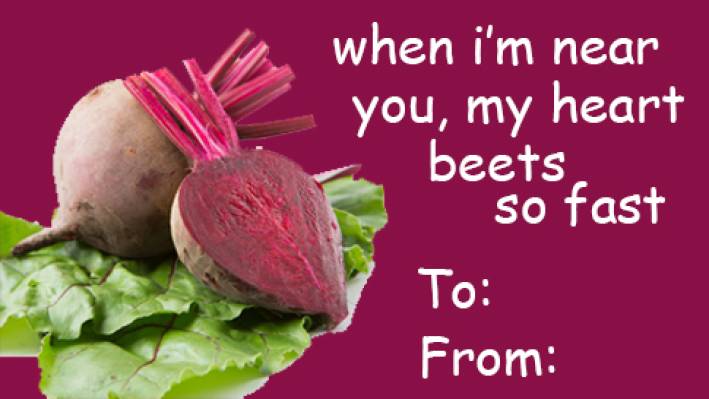 Beets valentine card