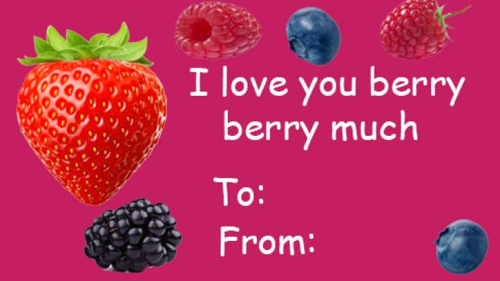 Berries valentine card