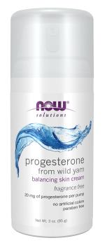 Product shot of NOW progesterone with wild yam