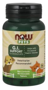 NOW Pets G.I. Support Chewables for Dogs and Cats