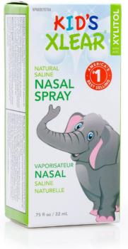 White box os Kid's Xlear Nasal Spray with grey elephant.