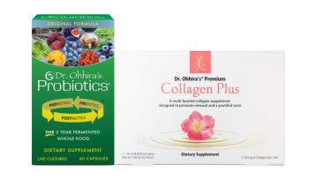 box of probiotics and a box of collagen