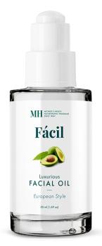 glass bottle of face oil