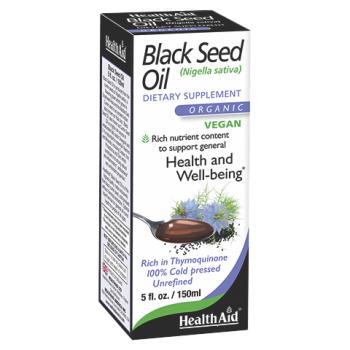 Product shot of HealthAid Black Seed Oil Organic