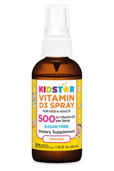 Bottle of KidStar Vitamin D3 Spray