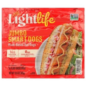Package of Lightlife Jumbo Smart Dogs