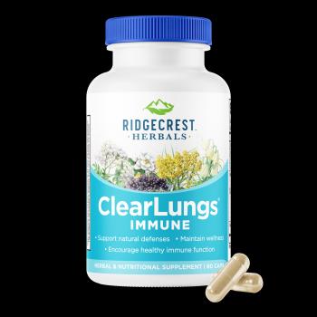 Product shot of RidgeCrest Herbals ClearLungs Immune