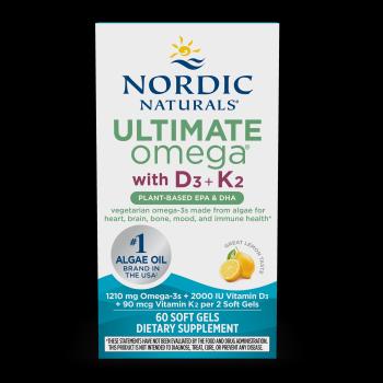 Product show of Nordic Naturals Ultimate Omega with D3 + K2