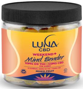 Luna CBD, Hemp-Derived Mind Bender D9 Gummy