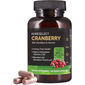 Korea Ginseng Corp. KORESELECT Cranberry Capsules With Dandelion & Vitamins