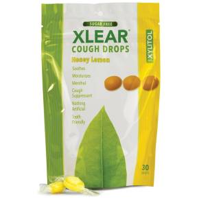 Xlear Sugar Free Cough Drops - Natural Honey Lemon