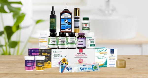 a curated selection of supplements and body-care products