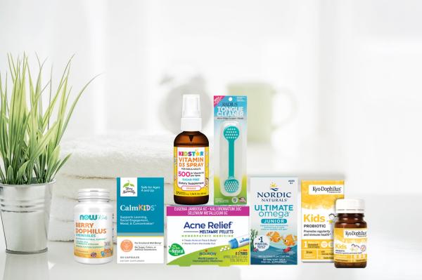 assortment of supplements and all-natural products