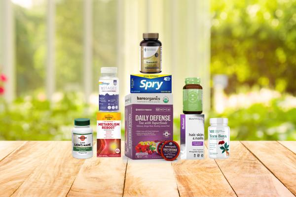 a wide variety of all-natural supplements 
