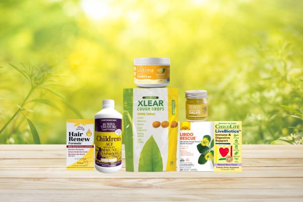 a variety of all-natural remedies and supplements