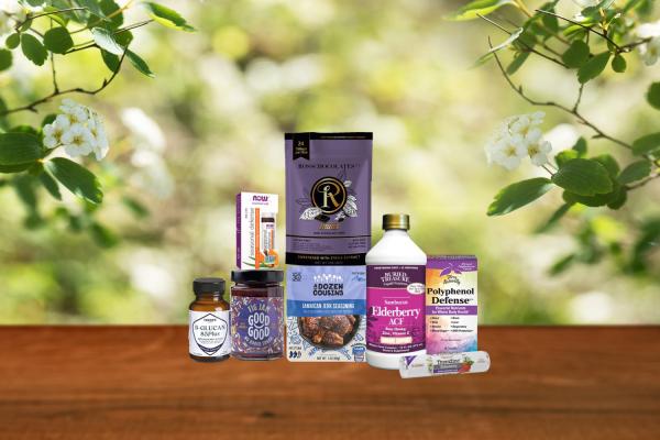 a selection of high-quality foods, flavors, and natural supplements