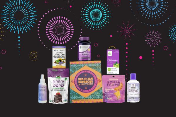 a selection of all-natural supplements and foods