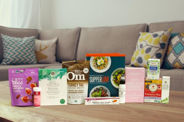 A selection of all-natural products for self-care