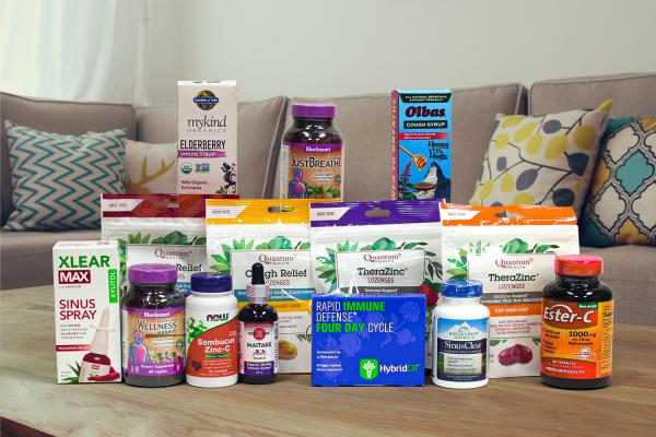 a selection of all-natural cold remedies