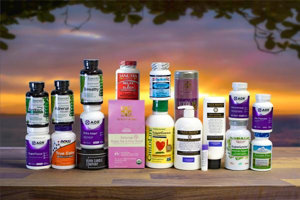 a wide variety of all-natural products to help stay calm and healthy