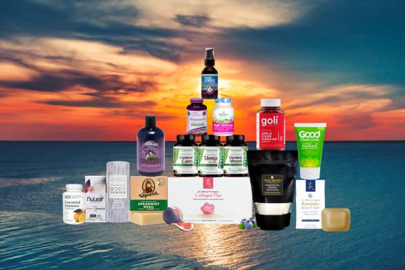 a curated selection of all-natural supplements and personal care products