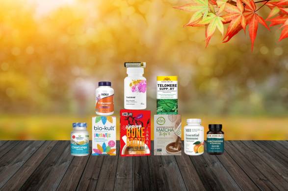 a selection of all-natural supplements and superfoods