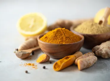 turmeric and ginger powders