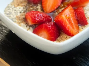 gluten-free porridge with berries and nuts