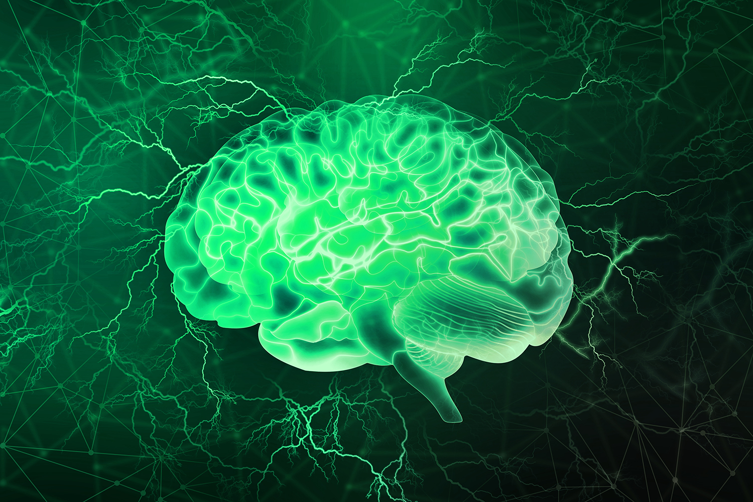 a representation of the brain's natural electricity